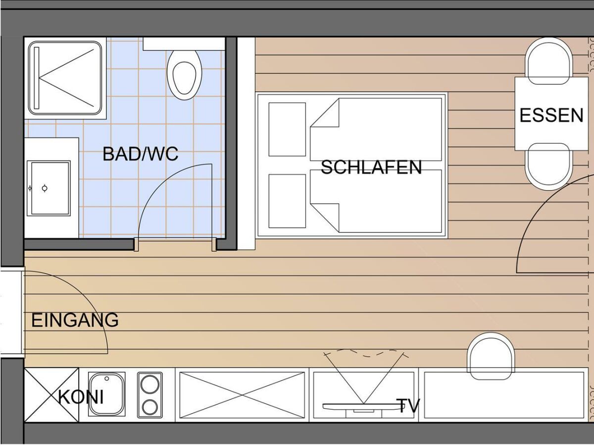 Grundriss - Mini Studio