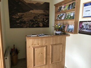 Empfang und Infoboard