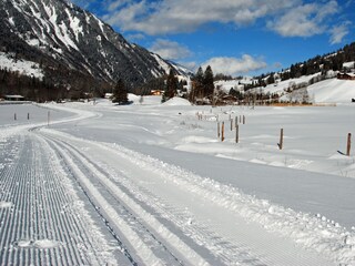 Cross country skiing directly from the house