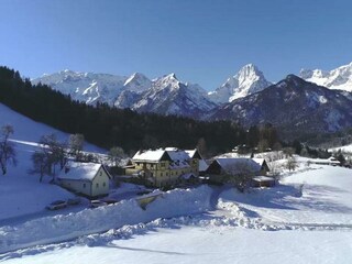Winterpanorma mit dem Landhotel Gressenbauer