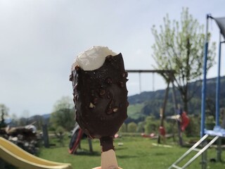 Blick zum Spielplatz