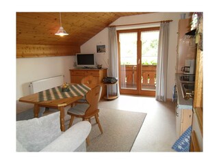 Wohnküche mit TV-Ecke