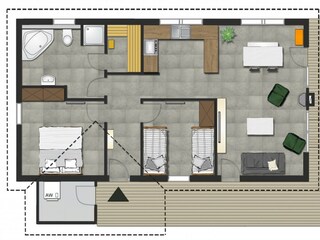 Vakantiehuis Nordhorn Grondplan 35