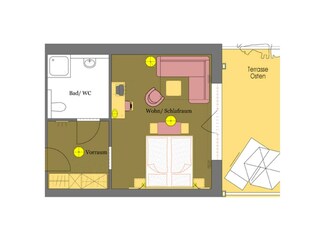 Zimmer 101  - Grundriss