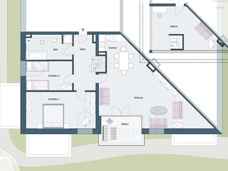 Appartamento per vacanze Burgtiefe Pianta del piano 21