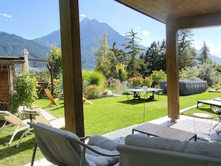 Außenbereich Ferienwohnung Serlesblick
