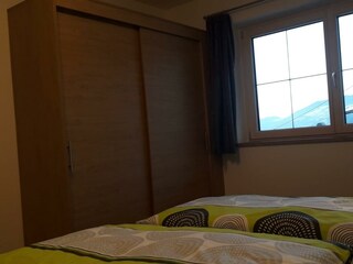 Schlafzimmer mit Bergblick