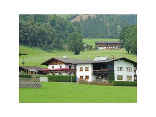 Blick von Wiese zum Haus