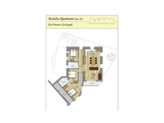 6 people in 3 separate bedrooms