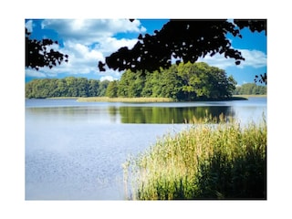 Blick vom Ufer auf den großen Präsnick See.