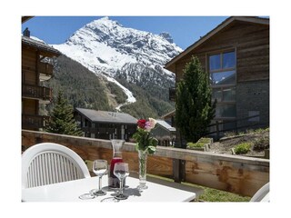 9.1 Aussicht vom Balkon auf Skigelände