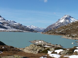 Reservoir at the Bernina Pass