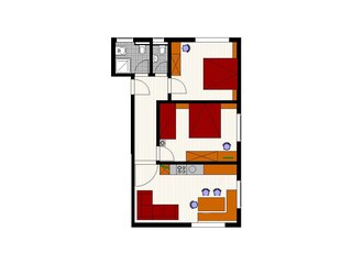 Appartamento per vacanze Schröcken Pianta del piano 15