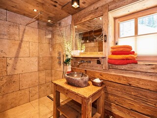 Badezimmer Kuschelhütte Brandalm Ramsau