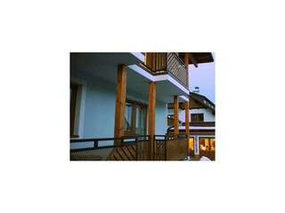 Balkon Blick auf die Kirche