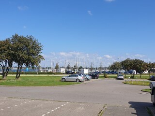 view to the marina