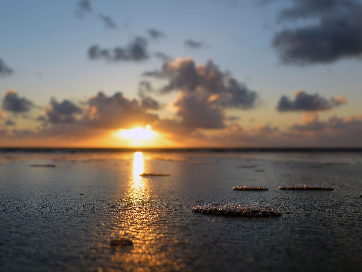 Sonnenuntergang am Ordinger Strand