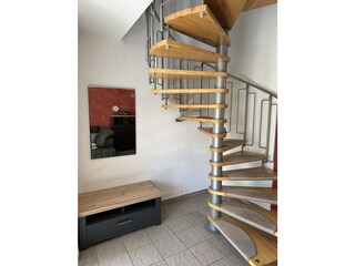 Treppe zu den Schlafzimmern
