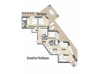 Grundriss Penthouse