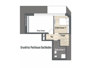 Grundriss Penthouse Dachboden