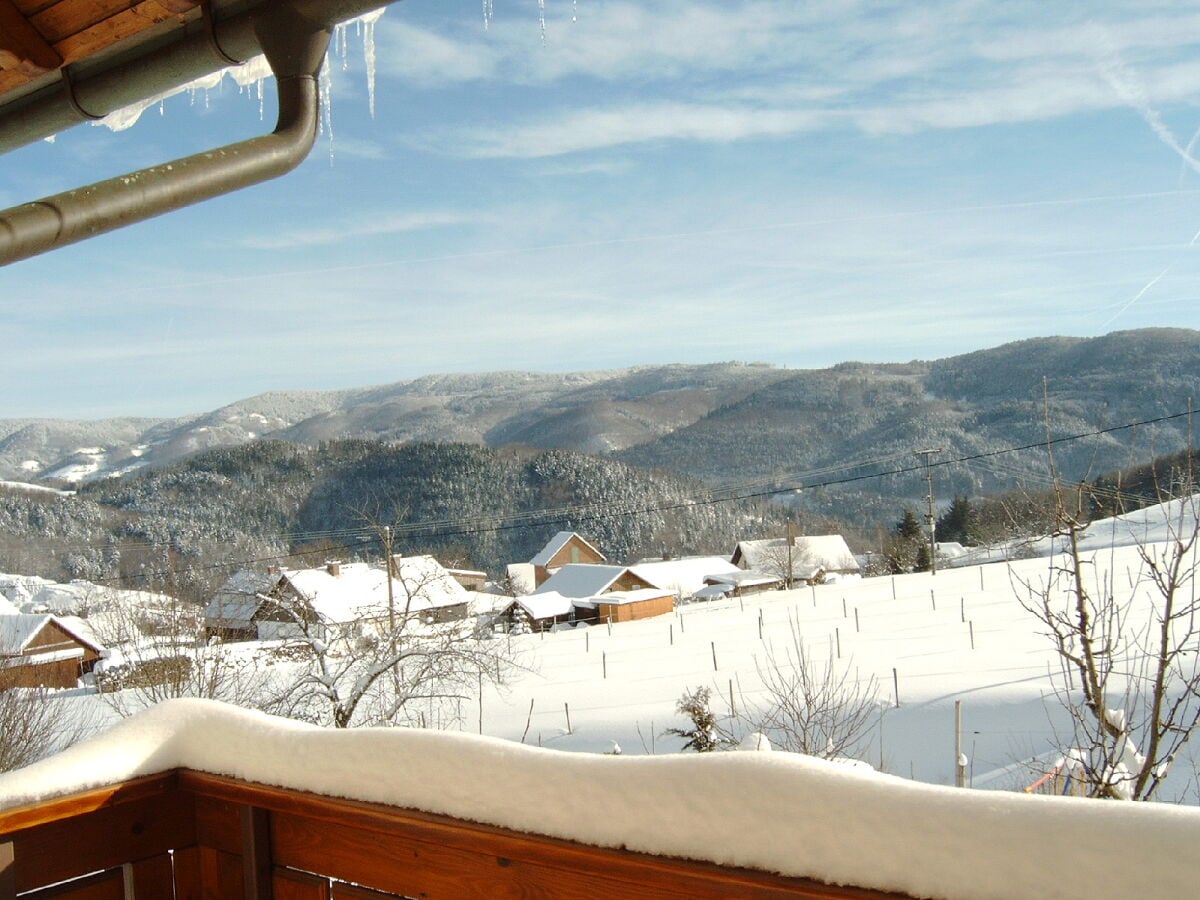 Balkon im Winter