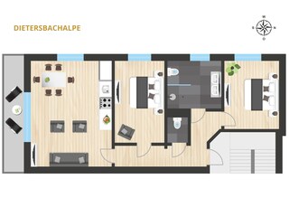 Vakantieappartement Oberstdorf Grondplan 31