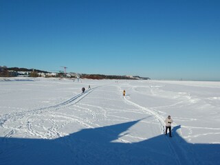 Ahlbecker Strand im Schnee 2021