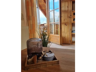 Blick zum Balkon