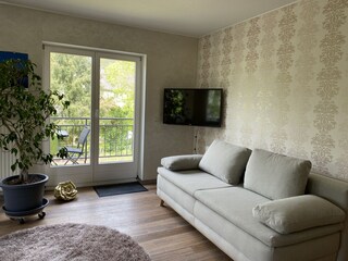 Wohnzimmer mit Schlafcouch