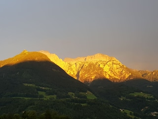 Kehlstein, Hoher Göll und Hohes Brett im Abendlicht