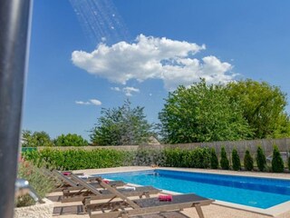 der Ausblick vom Pool