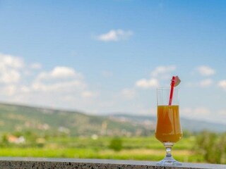 der Ausblick von der Wohnung in der 1. Etage