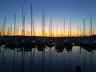 Abendstimmung am Yachthafen Gelting-Mole