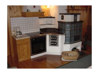 Kachelofen in der Küche