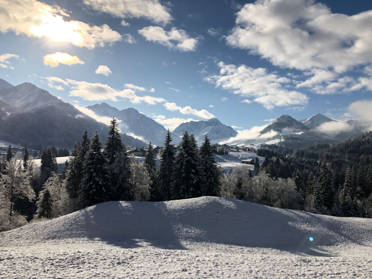 Die Berge des Kleinwalsertal in greifbare Nähe