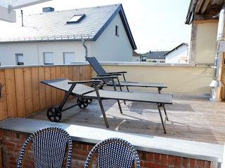 Balkon mit Liegen