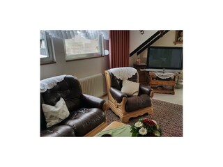 TV im Wohnzimmer - große Ferienwohnung