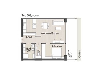 Appartamento Bad Mitterndorf Pianta del piano 48