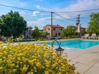 The villa has a wonderful backyard