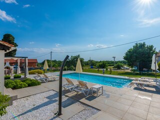 Enjoy the refreshing blue pool