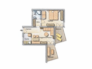 Appartamento per vacanze Brezzo di Bedero Pianta del piano 41