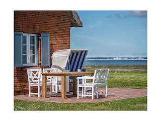 Terrasse Haus Butwehl (am Horizont Insel Föhr)