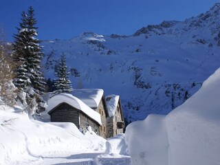Aussicht Bergmoment im Winter