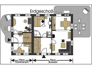 linker Teil:  Erdgeschoß Haus Nordmarsch