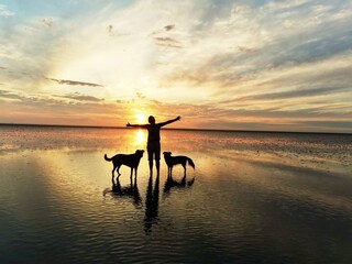 Sonnenuntergang im Watt