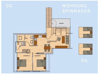 Appartamento per vacanze Juist Pianta del piano 18