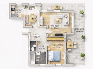 Grundriss Ferienwohnung