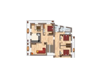 Skizze Appartement Bernhard