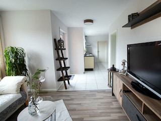 Blick aus dem Wohnzimmer Richtung Küche