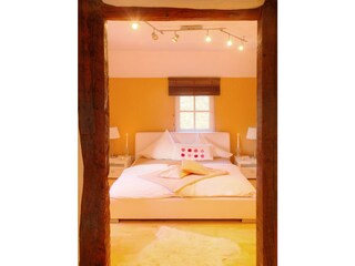 Blick in das Schlafzimmer